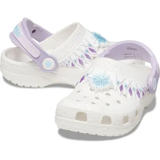 Crocs Unisex Kinder CLS FL I Am Frozen Ii Clog T, Weiß, 19/20 EU