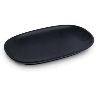 yoaxia ® - [ Melamin MATT SCHWARZ ] Ovaler Teller/Essteller/Geschirr / 21,5 x 13cm