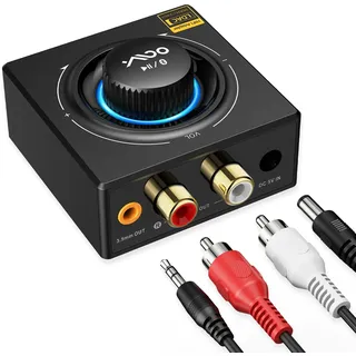 YMOO B06T3Pro LDAC Bluetooth Empfänger für Stereoanlage, HiFi Audio Adapter mit aptX Low Latency (<40 ms), 3,5 mm & Cinch, Drahtloser Musikempfänger für Handy, Tablet & Verstärker