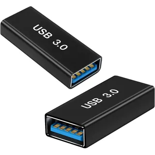 AIYEEN USB-Buchse auf Buchse-Adapter (2 Stück), USB 3.0-Buchse auf Typ A-Buchse 3.0-Kupplung zum Verbinden von Zwei USB-Stecker-Endgeräten, Verlängerungsstecker, USB 3.0-Erweiterungsadapter