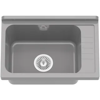 QLS Ausgussbecken Spülbecken Becken Kammer Garten Waschraum Werkstatt 10872 - Grau
