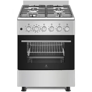 Pelgrim Gasline Gas-Elektro Standherd SHGE6060FGIX Elektrobackofen Gaskochfeld 60 cm Edelstahl