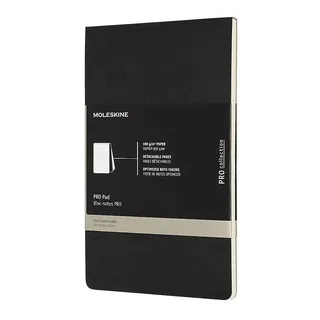 MOLESKINE GERMANY Moleskine Professioneller Block Large/A5, Liniert, Soft Cover, Schwarz