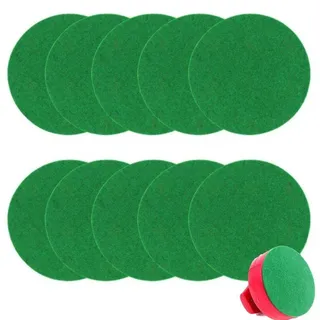 10 Pcs 94 Mm Air Hockey Mallet Filz Pads Ersatzlufthockey Pushers Pads Grüne Selbstkleber Filzaufkleber Für Air Hockey Pushers