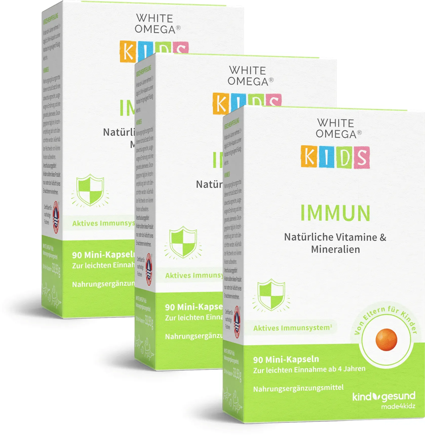 Vitamine für Kinder Immunsystem - WHITE OMEGA® Kids Immun 3 Monate