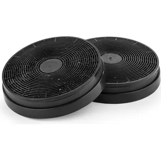 Klarstein Aktivkohlefilter für Dunstabzugshauben (Ersatzteil, 2 Filter, 17,5 cm Durchmesser) schwarz