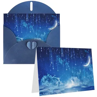 Btcowzrv Grußkarten Sternenhimmel bedruckte Dankeskarte mit Umschlägen Lustige Geburtstagskarte für alle Anlässe Urlaub Weihnachten Geburtstag Party Karte Geschenke 10,2 x 15,2 cm