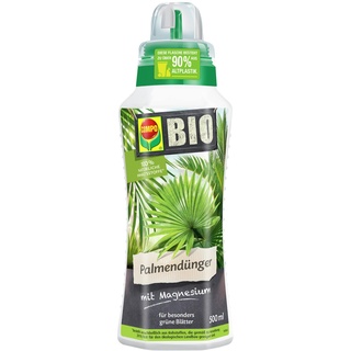 COMPO BIO Palmendünger für alle Zimmer-, Balkon- und Terrassenpflanzen, 100% natürliche Inhaltsstoffe, Spezial-Flüssig-Dünger mit extra Magnesium und Eisen, 500 ml