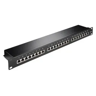 goobay 93048 CAT 6 19 Patchpanel 24 Port Schwarz