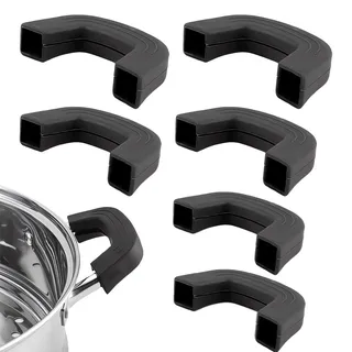 MIRKUZI Henkel & Griffe für Kochtöpfe & Pfannen, 3 Paar Silikongriffe für Töpfe Topfgriffe Silikon Topflappen Topfgriff Küche Schutz Kochen Finger für Bratpfannen Ofenschalen Woks Pfannen