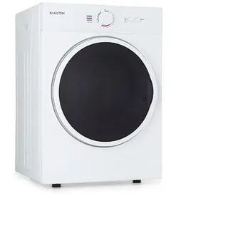 Klarstein Jet Set Wäschetrockner, 1020 W, freistehend/Unterbau, EEK C, 3 kg, Ablufttrocknung, Wärmewahl, Timer, Kompakt: 49 x 69 x 47,5 cm (BxHxT), Edelstahltrommel, weiß