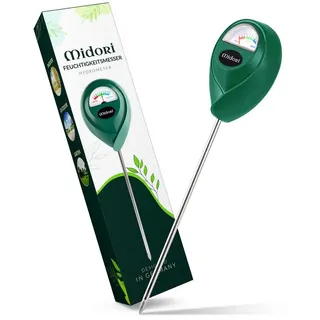 Midori Hygrometer, (6-St), 6 x Midori Boden-Feuchtigkeitsmesser Messgerät Hydrometer Grün 17,5cm grün