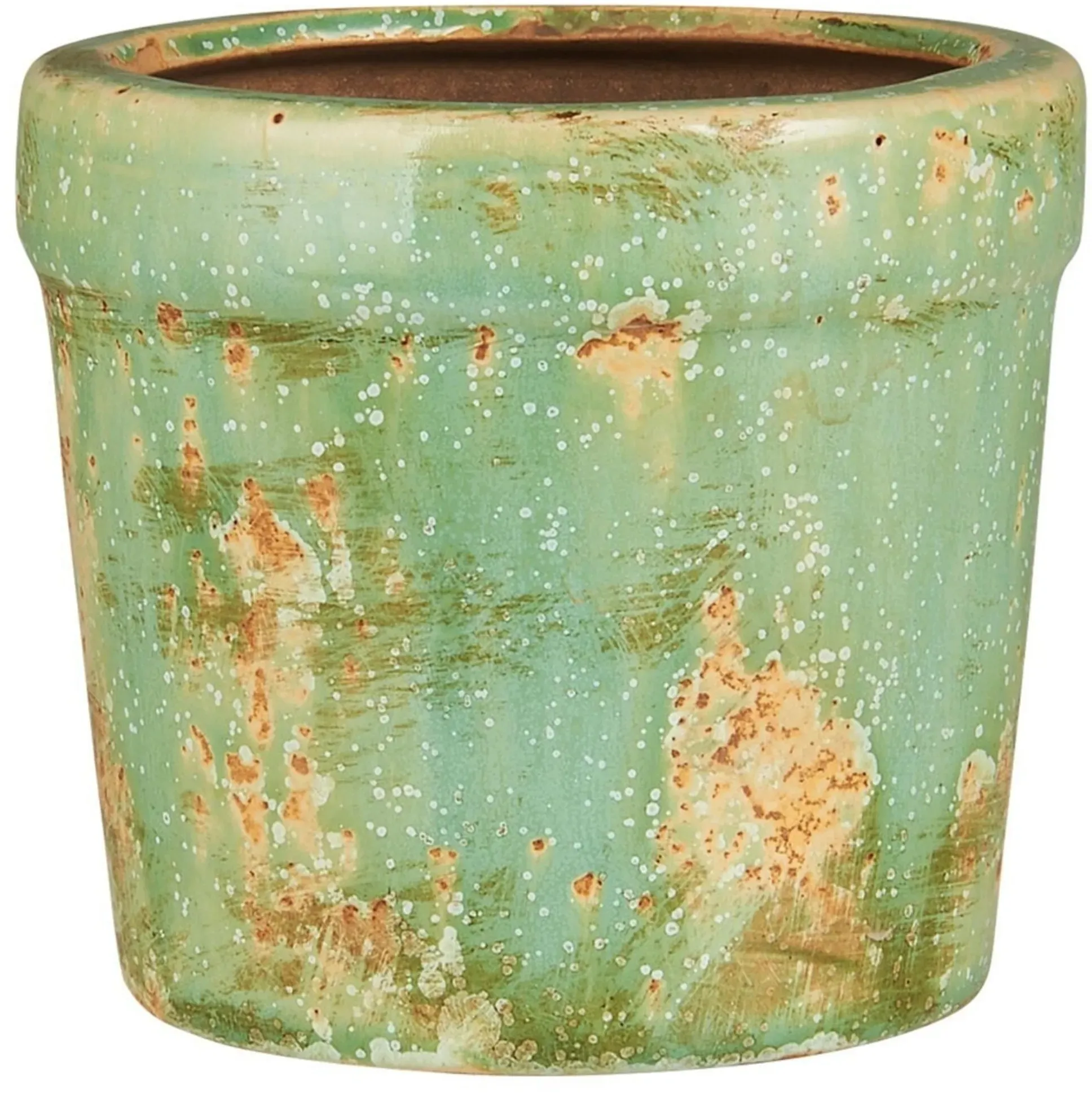 IB Laursen Blumentopf Marina Antik-Look, Höhe 9.2, Ø 10 cm, Grün
