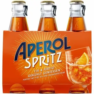 Aperol Spritz 10,5% vol. 175 ml Flasche, 24er Pack (8x3/0,175L) - 4.2 l