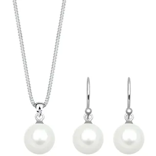Elli - Muschelkernperle 925 Sterling Silber Geschenkidee Schmuck-Set Damen (59.99 € / )