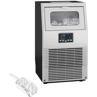 Homcom Eiswürfelmaschine Mehrfarbig, Metall, 33.9x60.2x34.5 cm, Essen - Trinken, Barausstattung