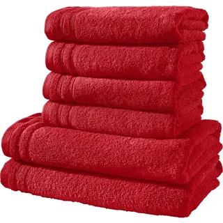 Erwin Müller Frottier Frottier-Set 6-tlg. Heidelberg in rot | Gr.: onesize