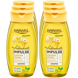 Hairwell Shampoo Schönheitsimpuls Manuka Honig 250 ml, 6er Pack