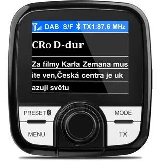 Tin-Nik DAB-388 DAB Adapter für Autoradio, FM-Transmitter für DAB+ Sender und Bluetooth-Verbindung vom Smartphone zum UKW-Radio, Bluetooth- Freisprechen und Musik, 2.4" TFT Farbdisplay, Fernbedienung