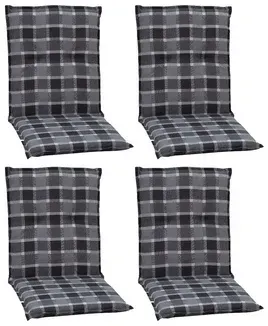 Hochlehner »Belgrad«, 4er Set, grau weiß karo, 101x50cm