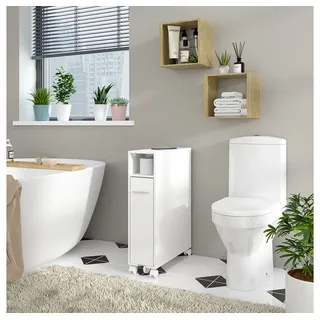 Vicco Toilettenschrank Niva 18 x 71.3 cm mit ausziehbarem Fach