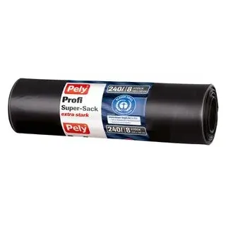 Pely 8560 clean Profi-Super-Müllsäcke, 240 Liter, 8 Stück