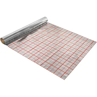 Folnet Rasterfolie für Fußbodenheizung 50 m2 Alufolie der Dicke 105 μm