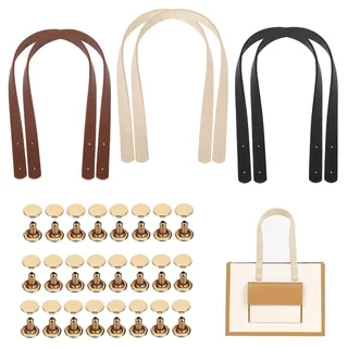 HORREX 6 Stücke Taschenriemen Leder,60cm×2cm Pu Taschenhenkel,Leder Taschenhenkel,Griff Taschenhenkel,Geeignet als Ersatz für Handtaschen, Umhängetaschen, Aktentaschengurte, Taschengurte