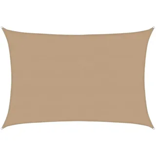 vidaXL Sonnensegel, Sonnenschutz UV Schutz für Balkon Terrasse Garten, Sonnendach Wasserdurchlässig, Windschutz Wetterschutz, 160g/m2 Taupe 5x7m HDPE