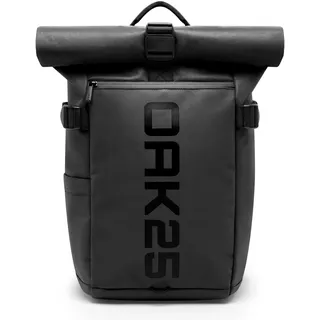 OAK25 Rolltop Rucksack Reflektierender Damen & Herren - Luminite Rolltop Lite - Roll Top Backpack für Arbeit Uni Fahrrad - Laptopfach bis 16 Zoll - Tagesrucksack 19L - Mittelgroße