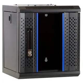 DSIT 4 HE, 10 Serverschrank mit Glastür (BxTxH) 312x310x264mm - Schwarz - für Zuhause und im Büro