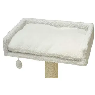 nanook shop nanook Liegeplatz Top für Katzen-Kratzbaum mit Kissen weiß Teddyfell