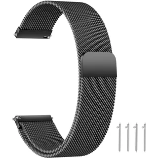 LYYLTX Edelstahl Mesh Uhrenarmband Metall Ersatz Armband Magnetverschluss Smartwatch Schnellverschluss Watch Uhren Ersatzband Für Damen Herren 14mm 16mm18mm 20mm 22mm 24mm - 14mm