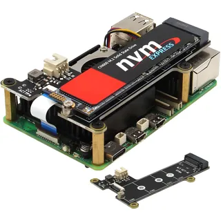 Geekworm X1001 PCIe to M.2 NVMe Key-M SSD Shield for Raspberry Pi 5