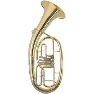 Roy Benson Bb-Tenorhorn TH-202 (Premium Kompaktmodell, mit Ø 26 cm Messing Schallstück, langlebigem Goldmessing Mundrohr, Neusilber Zügen, in lackiertem Finish, inkl. leichtem Formetui)