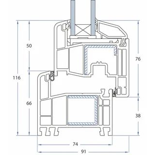 Kunststofffenster Dreh-Kipp, DIN rechts, weiß, Serie G74/2, Modell 01