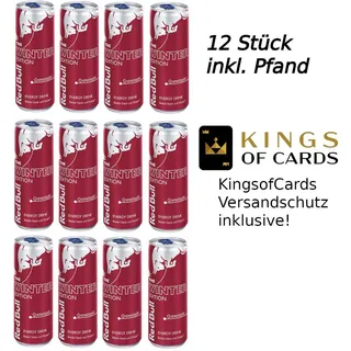 12 Dosen Redbull Granatapfel Winter Edition Red Bull inkl. 3,00 € Pfand - 3 l