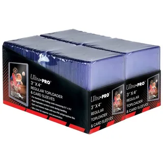 Ultra Pro ULTRAPRO 83665 3" x 4" Clear Regular Toploader und Soft Sleeves Bundle (200 Stück) für Karten im Standardformat