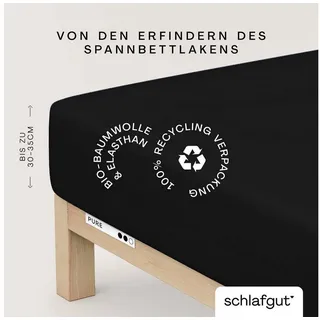 Baumwolle 180 x 200 - 200 x 220 cm off black