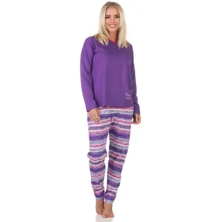 normann Damen langarm Schlafanzug Pyjama in wunderschöner Optik - 48-50