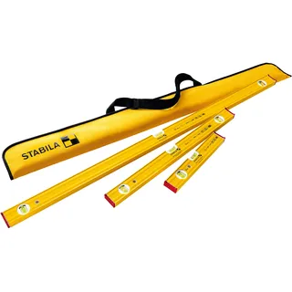 Stabila PRO SET 80 AS, 4-teiliges Wasserwaagen-Set: 120 cm 60 cm / 30 cm / Tasche