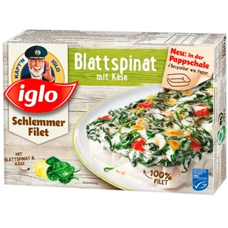 Iglo MSC Schlemmerfilet Blattspinat mit Käse 380 g