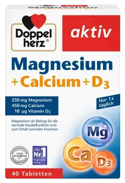 Doppelherz Aktiv Magnesium+Calzium+D3 - 40 Tabletten