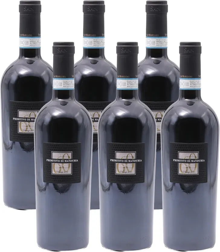 6er-Sparpaket San Marzano Primitivo Manduria Sessantanni 60 Jahre DOC 2020