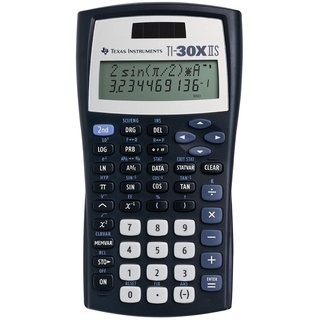Texas Instruments TI-30 XIIS Schulrechner (zweizeilig, Solar- und Batteriebetrieb) Dunkelblau