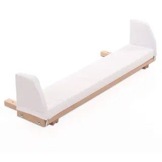 babybay Verlängerungsseite Natur unbehandelt inkl. Matratzenergänzung weiß passend für Modell Maxi, Boxspring und Comfort Plus
