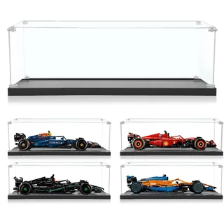 ICUANUTY Acryl Vitrine für Lego Technic Oracle Red Bull Racing RB20 F1 Car 42206, Staubgeschützte Aufbewahrung und Organisation Vitrine für Lego Vitrine, Größe: 68X30X17cm (Nur Display Case)