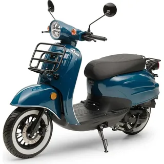 Burnout Motorroller Retro Luna 50ccm 25 kmh Mofa Scooter - Blau