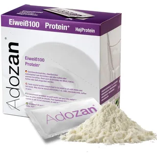 Adozan Eiweiß 100 | 99% Whey Isolate/Rind Protein Pulver auf 100g | Neutral, Ohne Zucker & Fett | Geschmacksneutral Eiweißpulver für Diät, Bariatrische Ernährung & Regeneration | 10g - 20er Pack