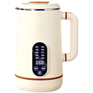 COYOUCO Sojamilchbereiter, Nussmilchbereiter, automatischer Mandelmilchbereiter 800 ml Sojamilchbereiter mit Warmhalten/Selbstreinigung,Weiß